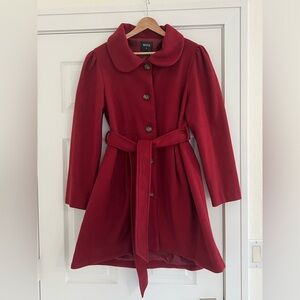Women's Elegant Red Trench Coat